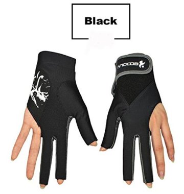 2 Stück Billard Pool Shooters 3 Finger Links Recht Hände Handschuhe Lycra Billard Handschuh Snooker Instrumente Billard Zubehör M grau - 2
