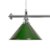 Billardlampe 3 Schirme grün / silberfarbene Halterung - 2