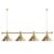 Billardlampe 4 Schirme gold / goldfarbene Halterung - 1