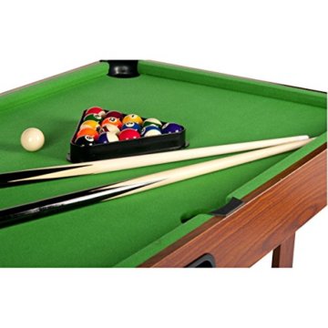 BILLARDTISCH 120CM POOLBILLARD BILLARD TISCH GRÜN MIT ZUBEHÖR  ZUM MITNEHMEN  FüR KLEINE UND GROßE BILLARD FANS AB 8 JAHRE - 2