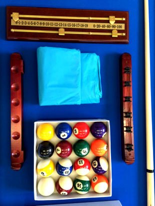 Billardtisch 8 ft Modell VINTAGE Blaumen FULL OPTIONAL Billard Billard-Spiel Messung 220 x 110 cm neue - 5