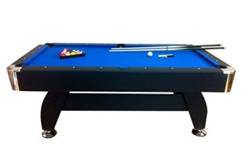 Billardtisch Pool Billard Tisch blau mit Zubehör robust 145 kg 7 ft - 2