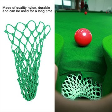 Billardtisch Taschen Ersatz Netz Snooker Pocket Netze Billardtisch Zubehör, 6 Teile/Satz Billard Pool Snooker Tisch Tasche Net Taschen Pool Snooker Nylon Mesh Tasche Pool Tisch Kit Zubehör Grün - 7