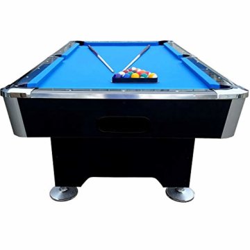 BuckShot Billardtisch 8ft Lemans 2 Leg (Blau/Schwarz) Pool mit Schieferplatte inklusive Zubehör - 5