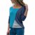 FeiBeauty Mode Frauen Casual Patchwork Farbblock Oansatz Langarm T-Shirt Bluse Top - 1