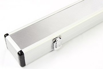 Jonny 8 Ball Koffer für Billardqueue, strukturiertes Aluminium, für 2-teiligen Queue - 2
