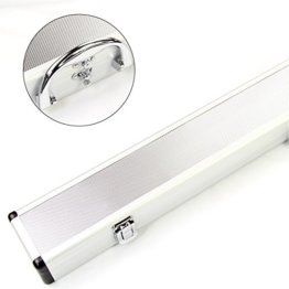 Jonny 8 Ball Koffer für Billardqueue, strukturiertes Aluminium, für 2-teiligen Queue - 1