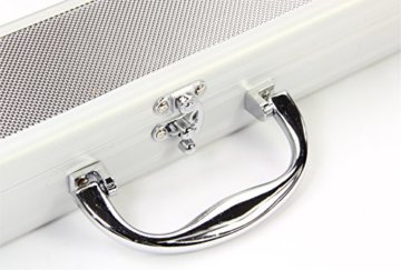 Jonny 8 Ball Koffer für Billardqueue, strukturiertes Aluminium, für 2-teiligen Queue - 6