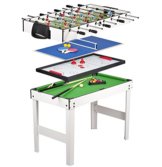 Leomark Multigame Spieletisch Billiard Hockey Tischtennis 4in1  Multifunktionstisch Multiplayer Inkl. Komplettem Zubehör Ab 8 Jahre - 1