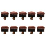 MagiDeal Premium 10 Stück Schraubleder 12mm Billard Schraub-Leder mit Gewinde - 1