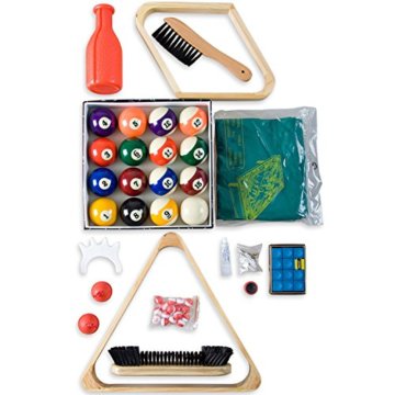 Maxstore Billard - Zubehörset ALL IN ONE - Komplettset inkl. 5 Queues, Billardkugeln, Dreieck und diversen Extras, Zubehör Set, Pool, Snooker, schadstoffgeprüft - 4