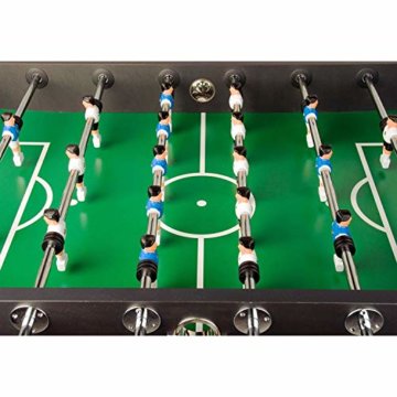 Maxstore Kickertisch „Leeds“ in 4 Farben, Tischfußball inkl. 4 Bälle + 2 Getränkehalter, Tischkicker ca. 60kg - Schwarz - 3