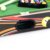 Nexos Mini Pool Billardtisch Spielfeld mit LED-Beleuchtung Batterie 51 x 31,5 x 9 cm inkl. Queue Kugeln Dreieck Kreide Tischspiel Tischbillard für Groß und Klein - 2