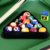 Nexos Mini Pool Billardtisch Spielfeld mit LED-Beleuchtung Batterie 51 x 31,5 x 9 cm inkl. Queue Kugeln Dreieck Kreide Tischspiel Tischbillard für Groß und Klein - 4