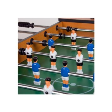 Tischfussball „Manchester“ Buche inkl. Zubehör Set, höhenverstellbare Füße, nahtlos hochgezogene Spielfeldecken, Tischkicker, Kicker, Kickertisch - 8